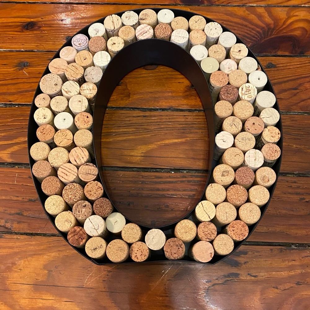 Wine Cork Holder Metal Monogrammed
Letter O NWT